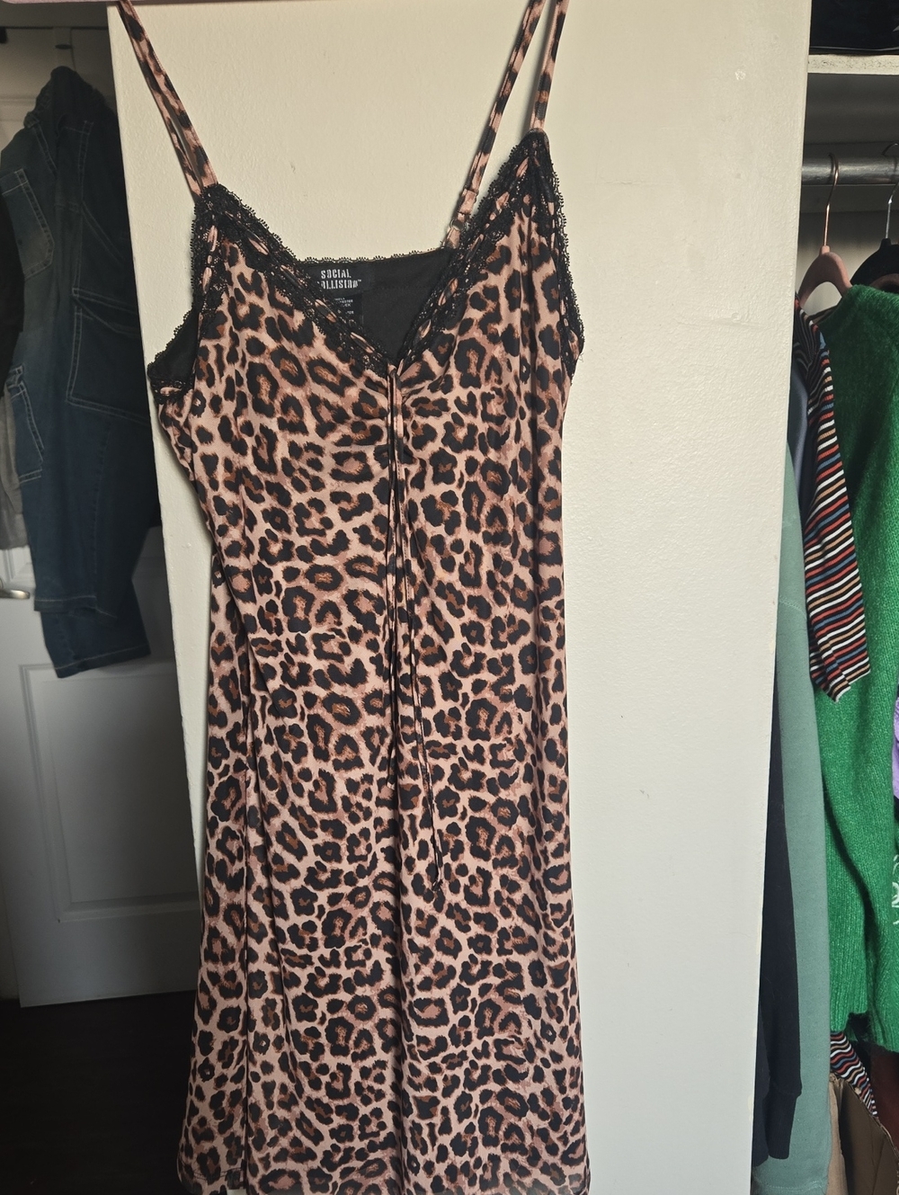 Hot Topic Leopard Print Mini Dress in Tan and Black